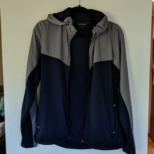 Grey and Navy zip up hoodie